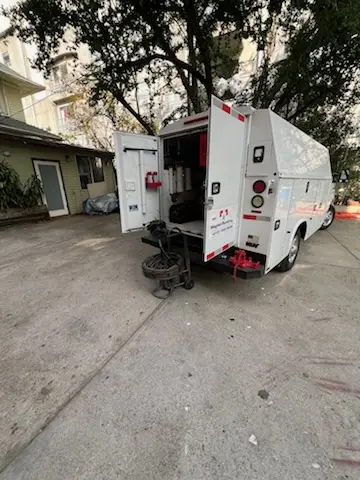 Magnet Plumbing service vehicle on-site for Water Heater Repair in High Barbaree